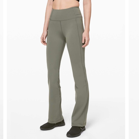 Lululemon Groove Pant Flare Grey Sage 8 